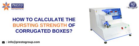 bursting strength test of corrugated box|corrugated box strength calculator.